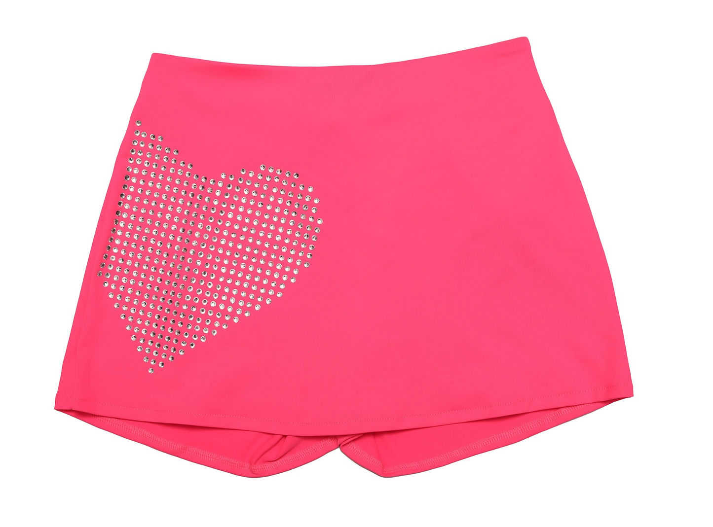 Neon Pink Heart Skort