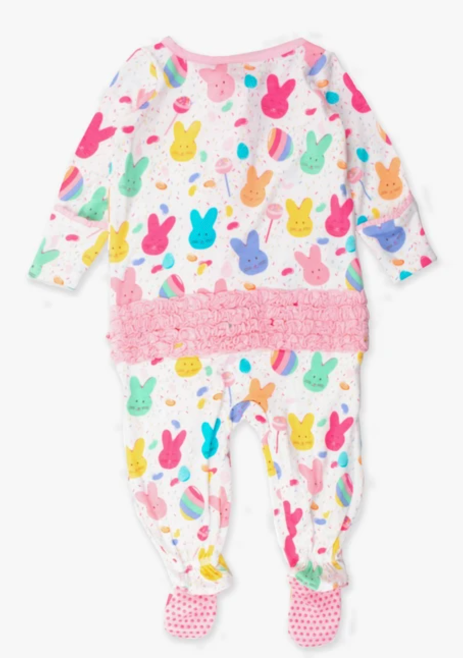 Sugar Rush Ruffle One Piece Footie Pajamas