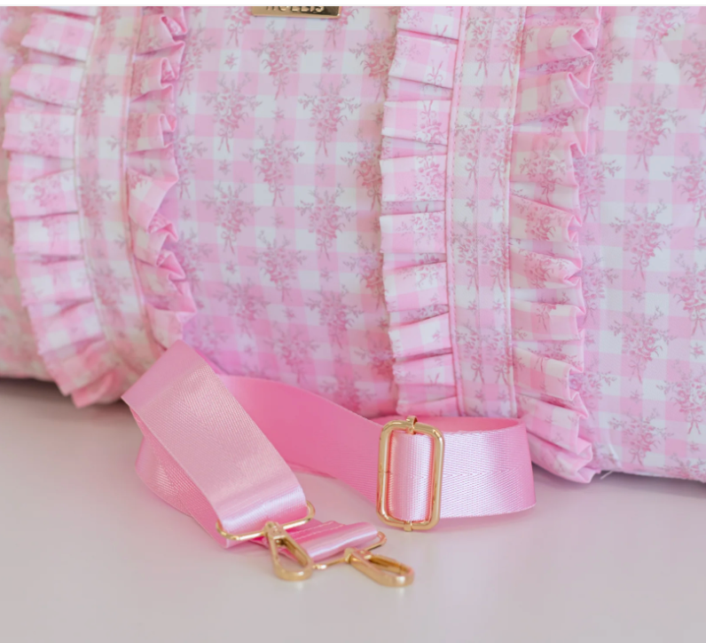 Ruffled Nylon Weekender Floral