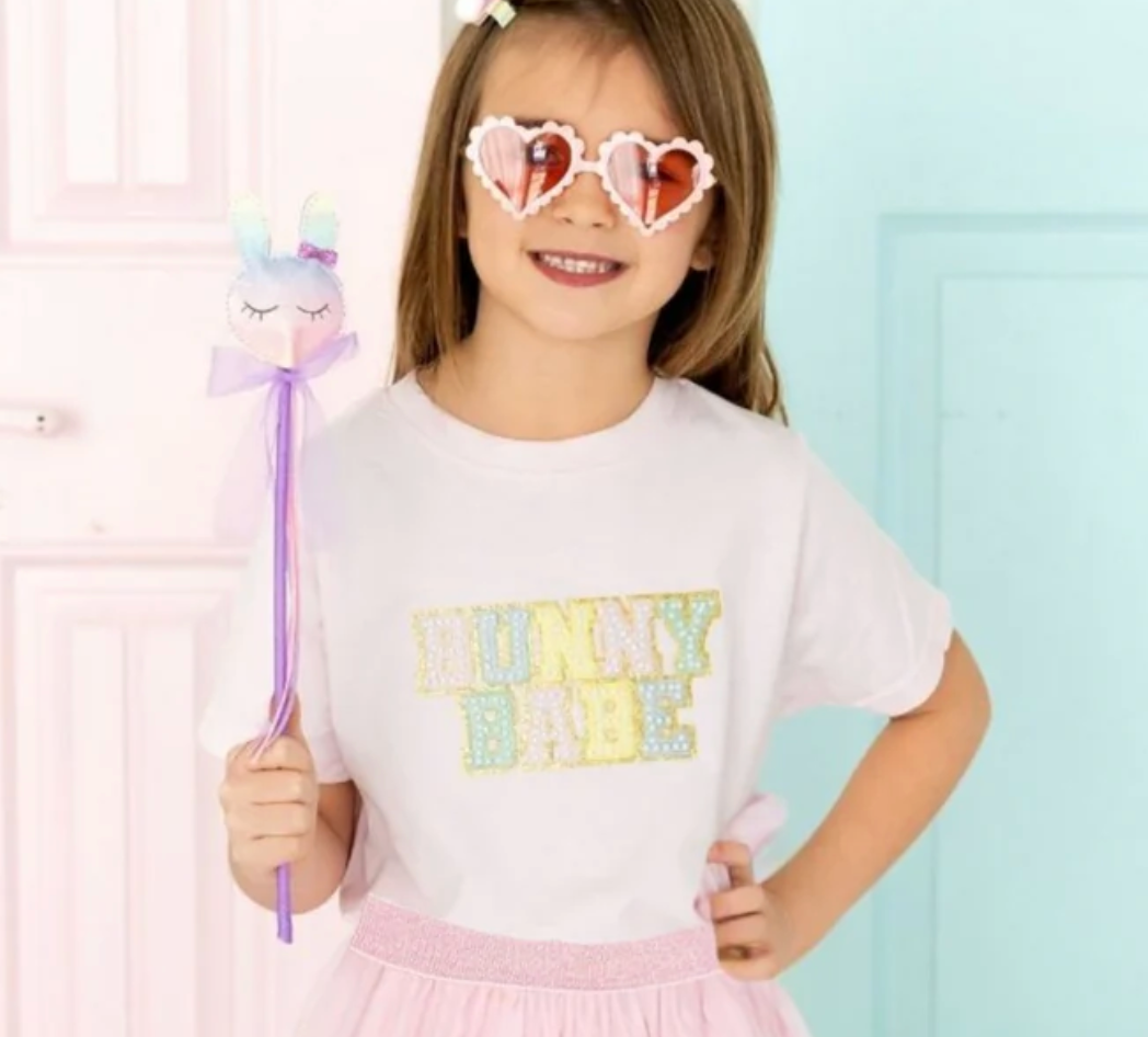 Bunny Babe Patch Easter Short Sleeve T-Shirt