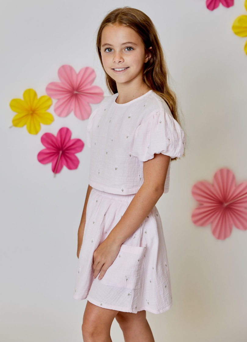 DH Spring Pink Combo Top/Pocket Skort