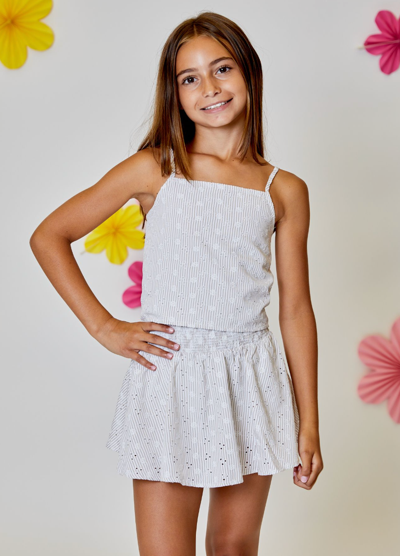 DH Beige Combo Skort
