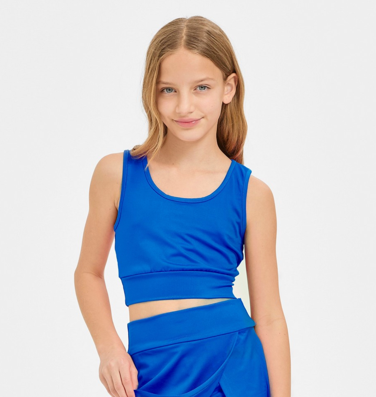 Royal Blue Cropped Tank/Tennis Skort Set