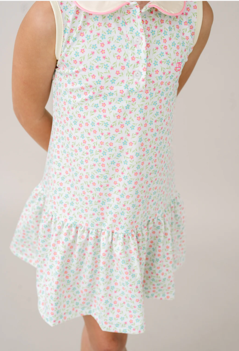 Darla Dress - Petal Pop Floral, Sunshine Yellow, Flamingo Pink