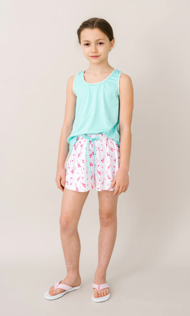 Tatum Short - Tiny Dancer, Totally Turquoise Stripe