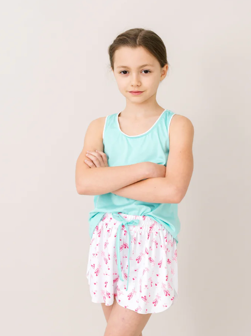 Tatum Short - Tiny Dancer, Totally Turquoise Stripe