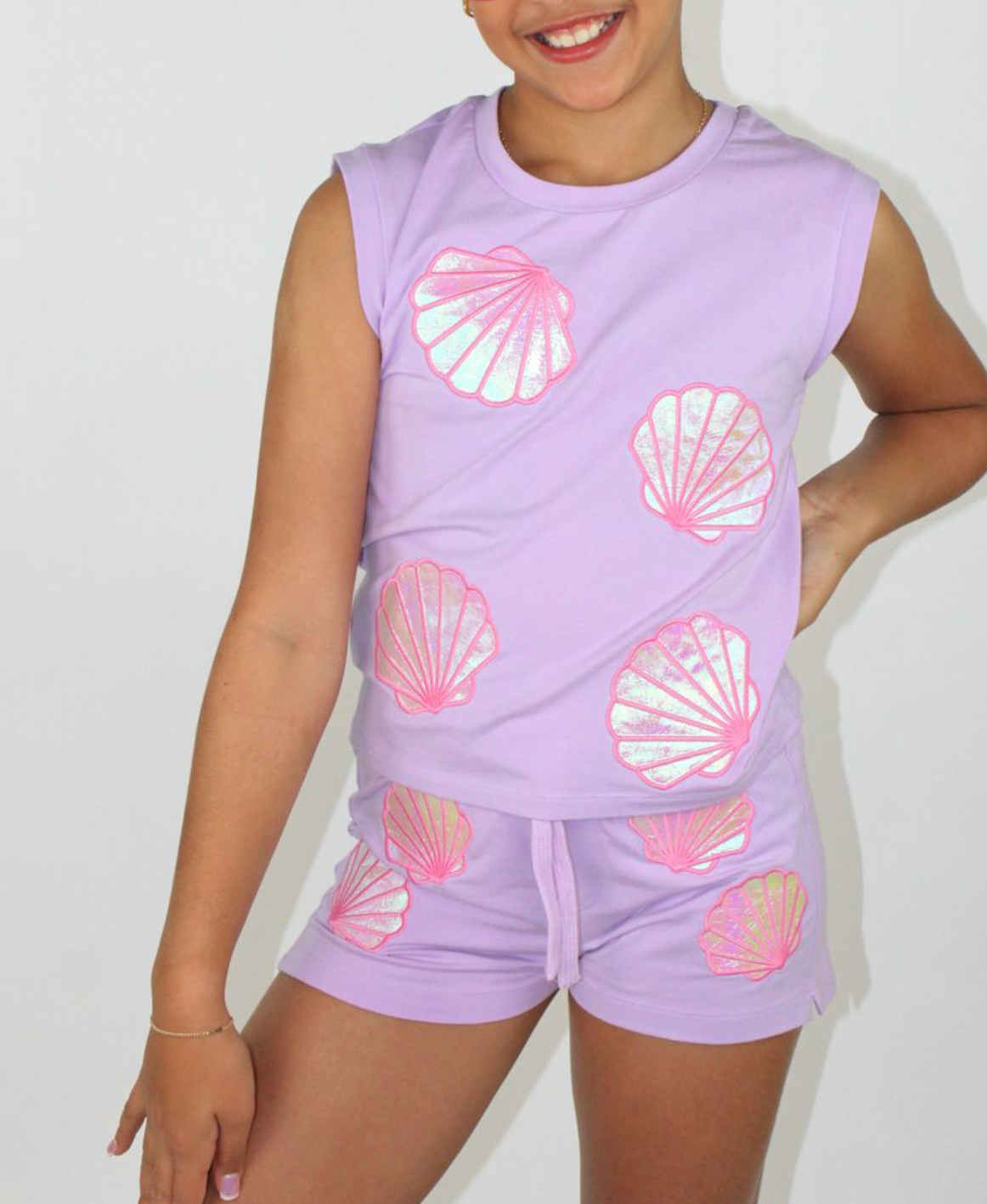Seashells Applique Shorts