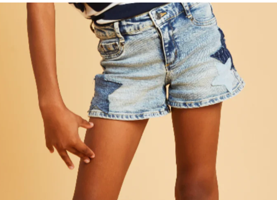Multi Tone Star Patch Shorts