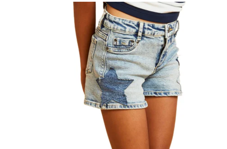 Multi Tone Star Patch Shorts