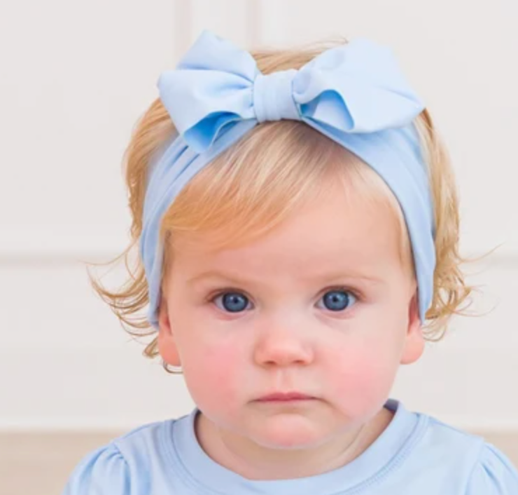 Light Blue Shimmer Swim Bow Headband