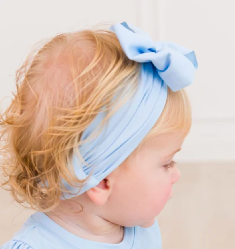 Light Blue Shimmer Swim Bow Headband
