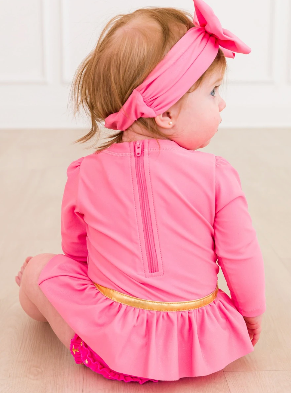 Sleeping Princess Long Sleeve Bow Skirted One Piece