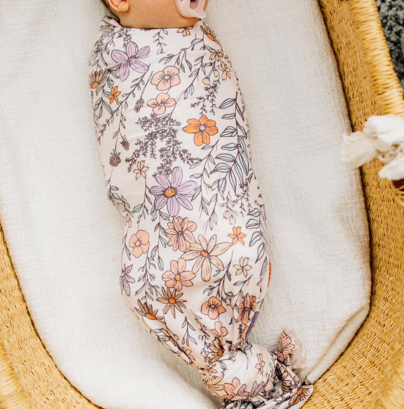 Copper Pearl Flora Swaddle Blanket