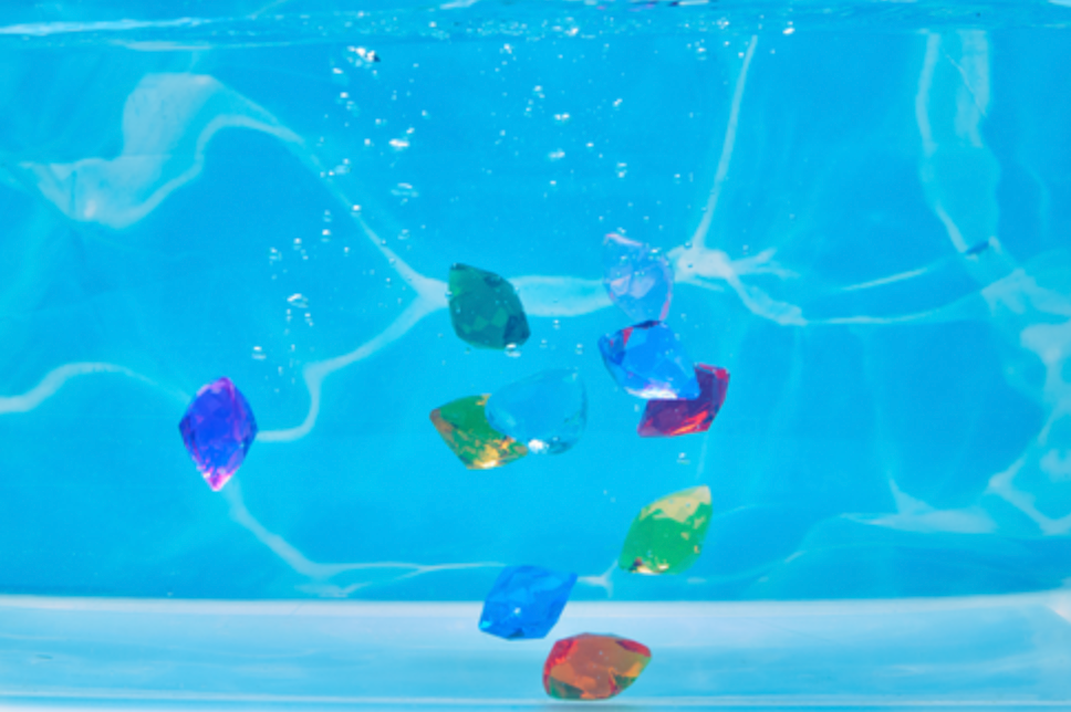 Gold Sparkly Gem Dive Toys