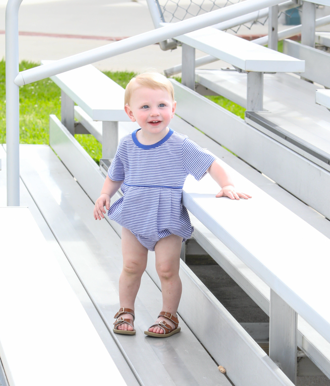 TSK Bentley Game Day Bubble- Royal Blue Stripe