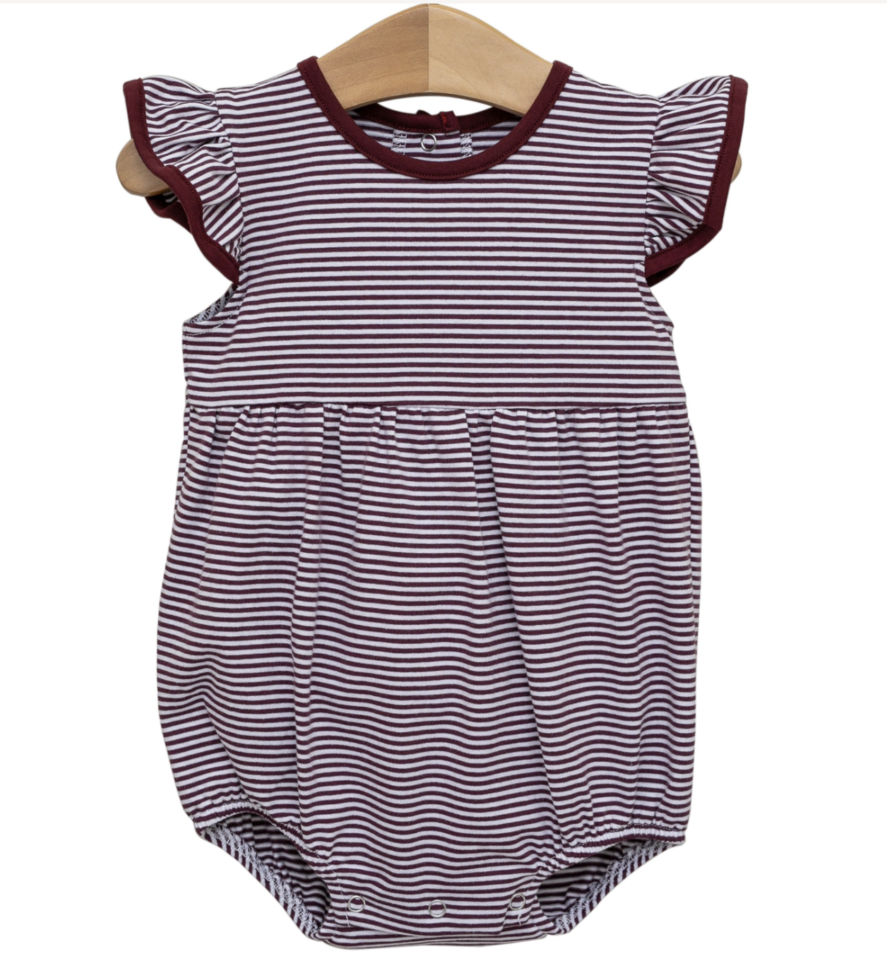 TSK Lucy Game Day Bubble- Maroon Stripe