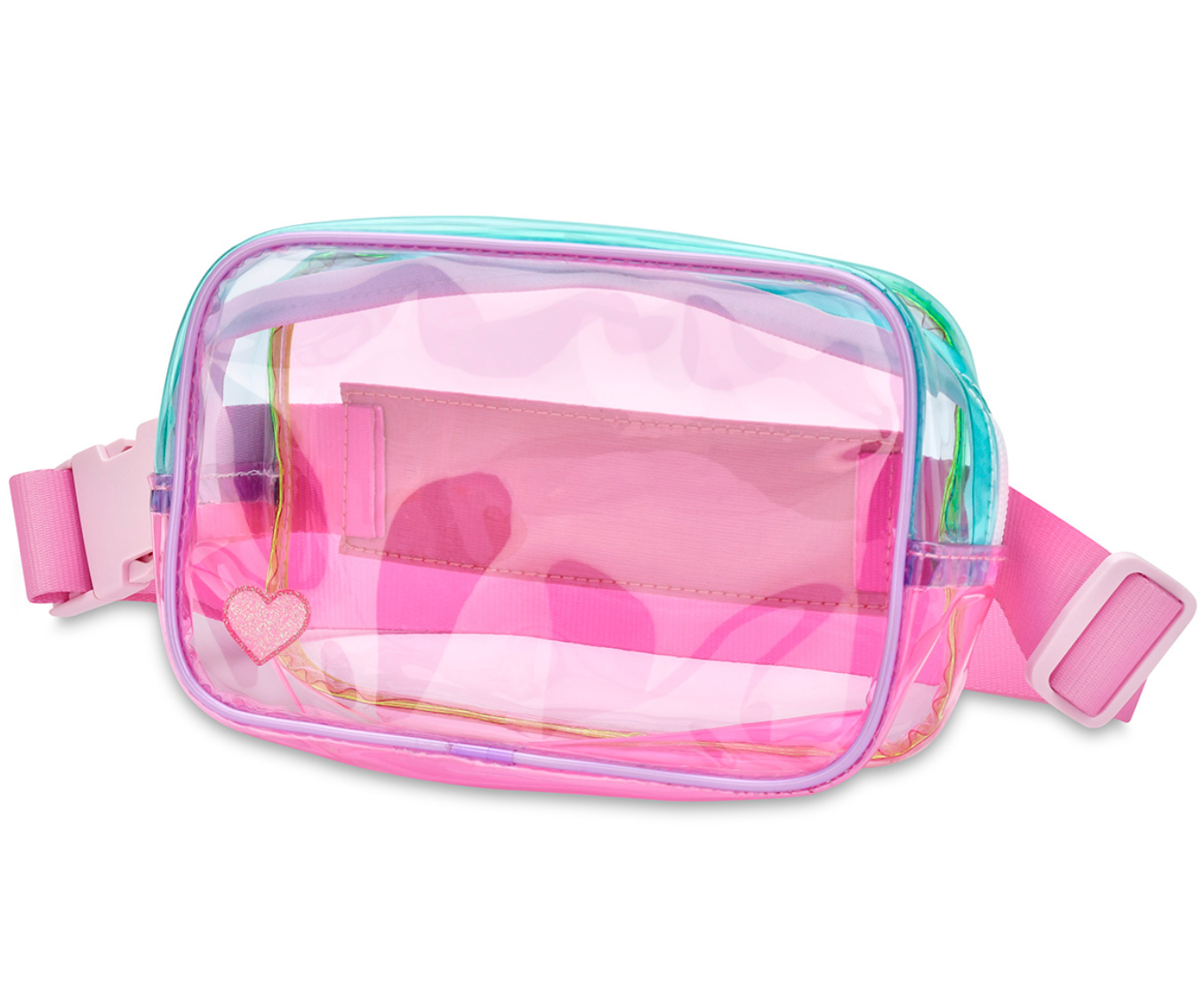 Color Block Clear Belt Bag