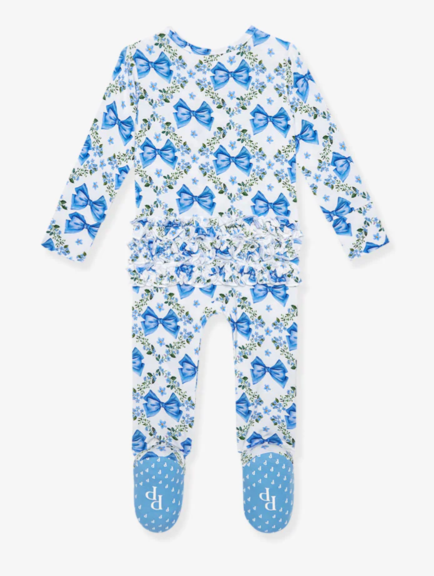 Posh Peanut Emersyn Footie Ruffled Zippered One Piece
