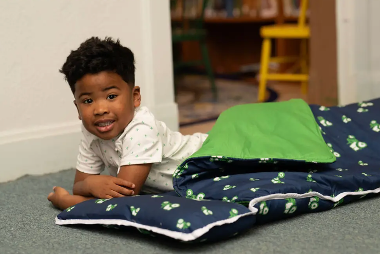 Nap Mat- Tractors on Navy
