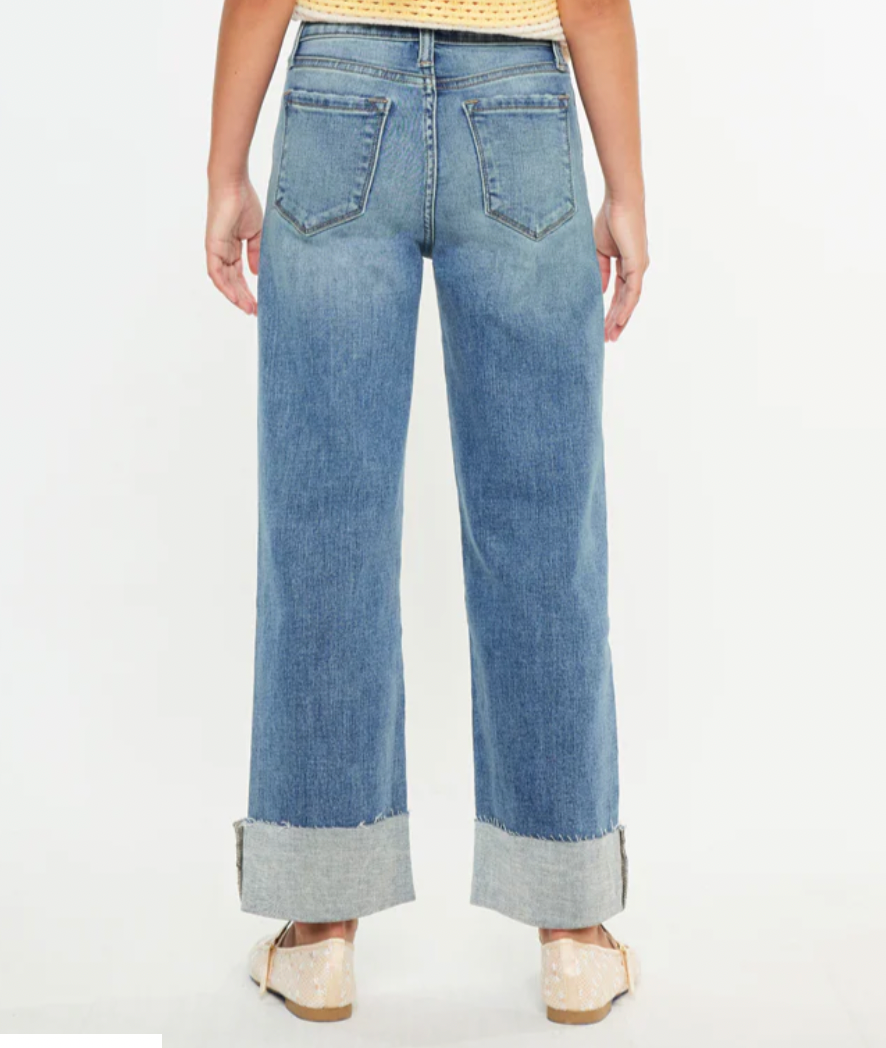 Kancan Leslie High Rise Wide Leg Jean