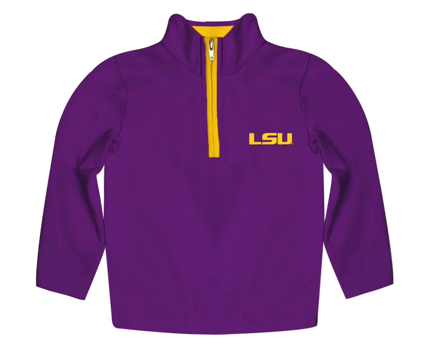 LSU Tigers Impressions Artwork Purple Boys Quarter Zip Pullover