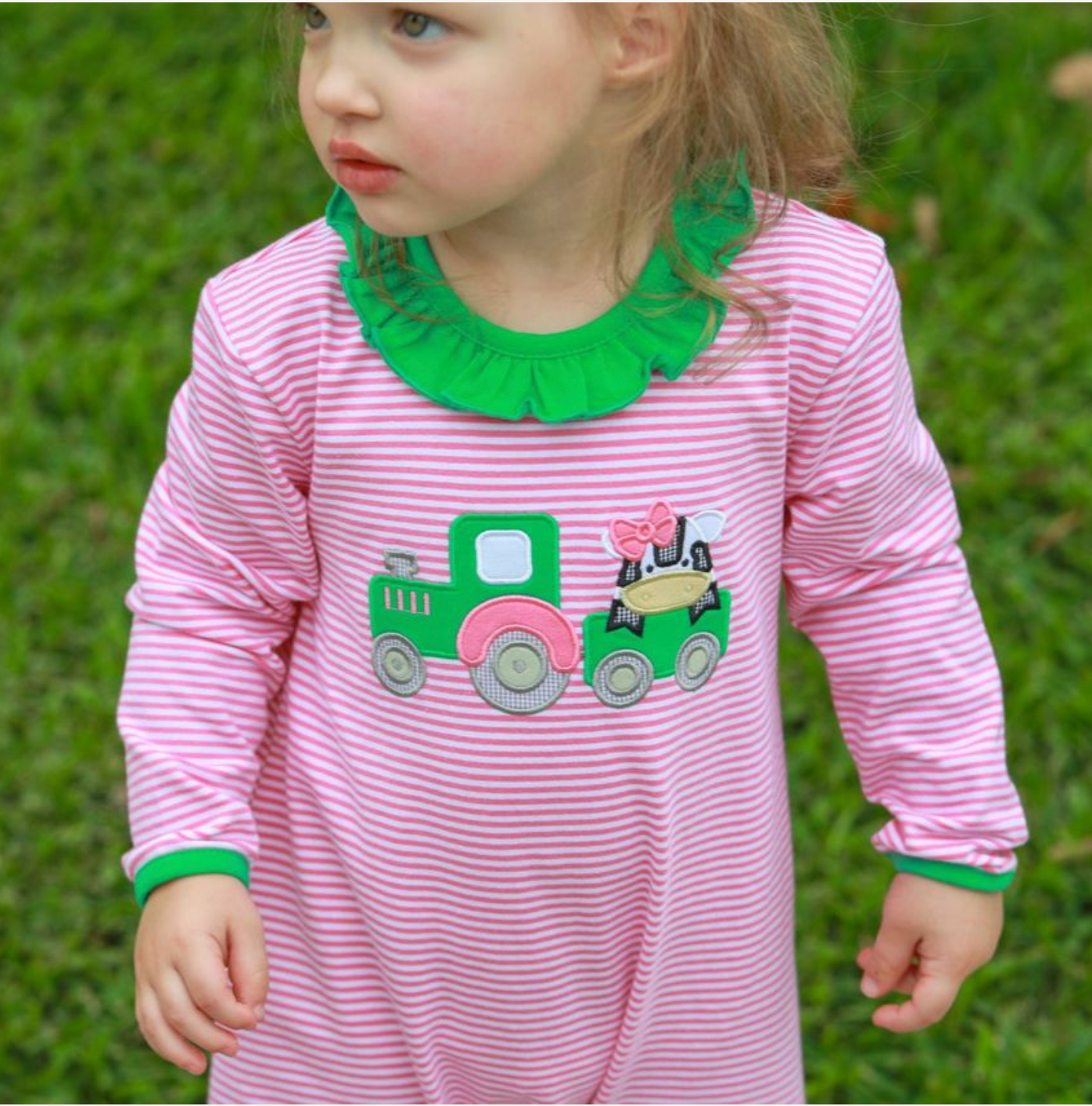 TSK Tractor Ruffle Romper