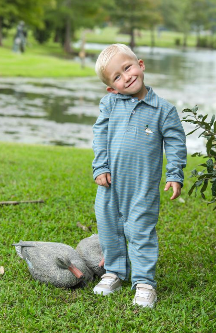 TSK Mallard Embroidery Polo Romper