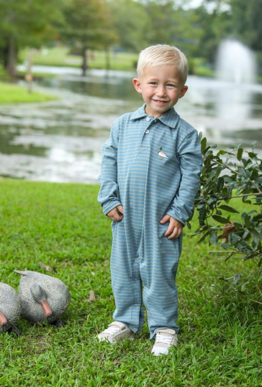 TSK Mallard Embroidery Polo Romper