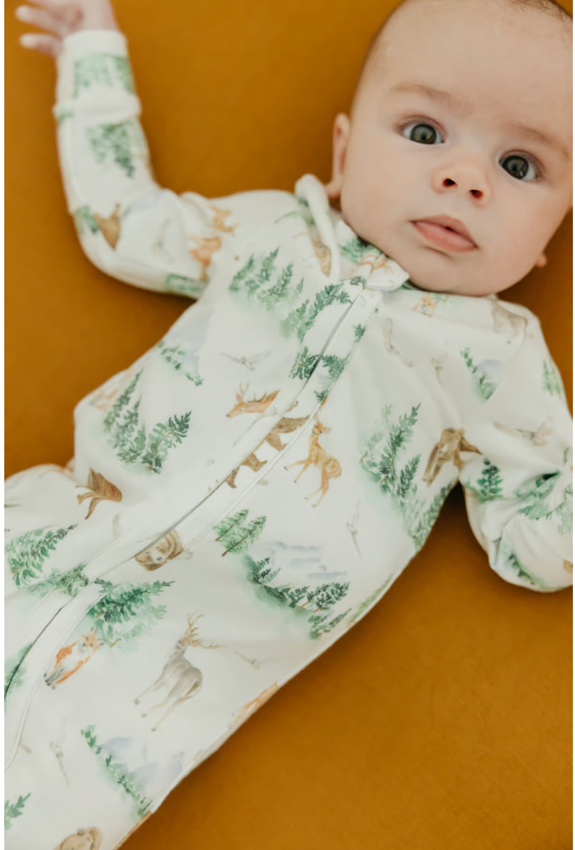 Copper Pearl Grayson Zip-up Footie