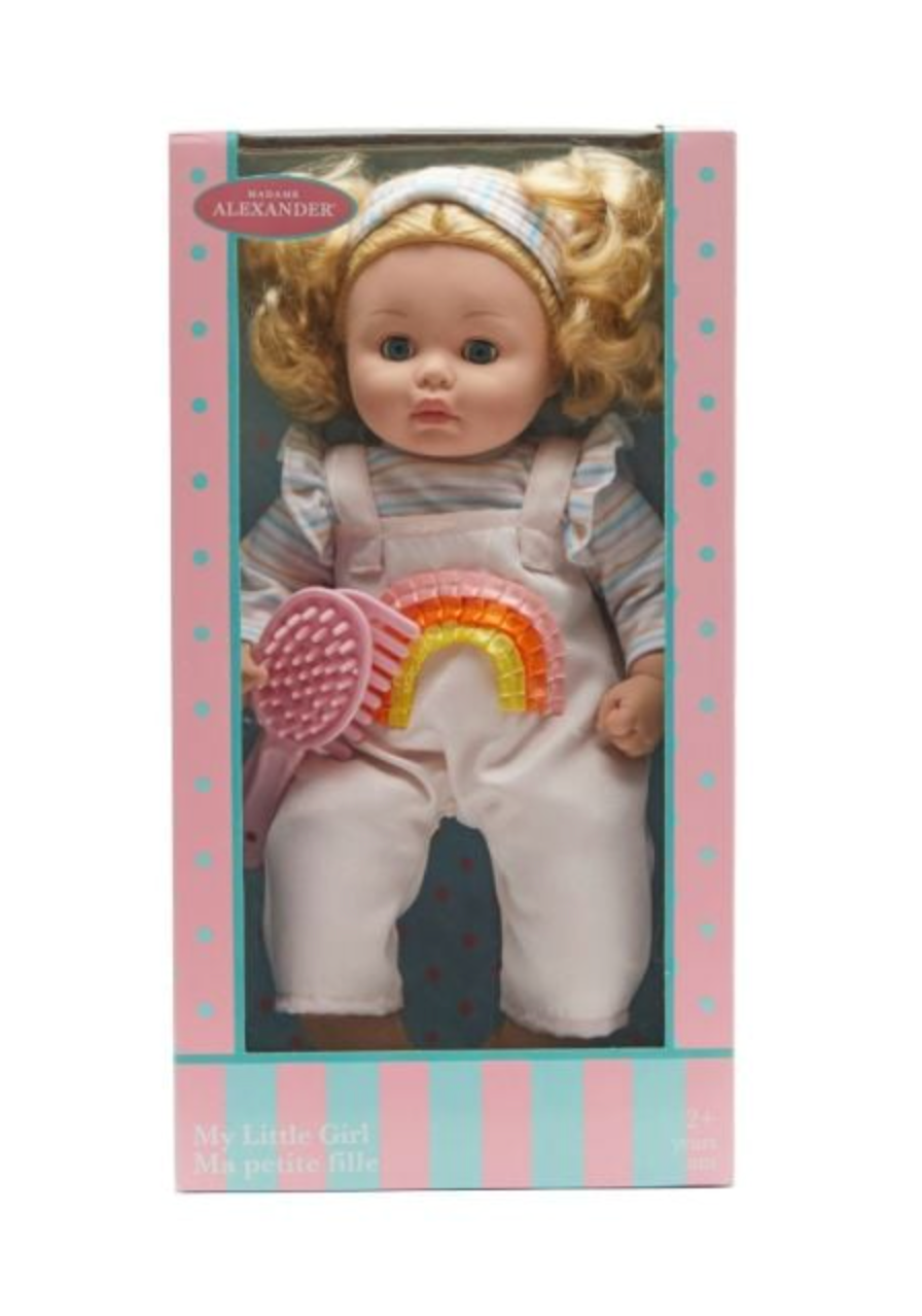 Madame Alexander 14'' My Little Girl Rainbow Overalls