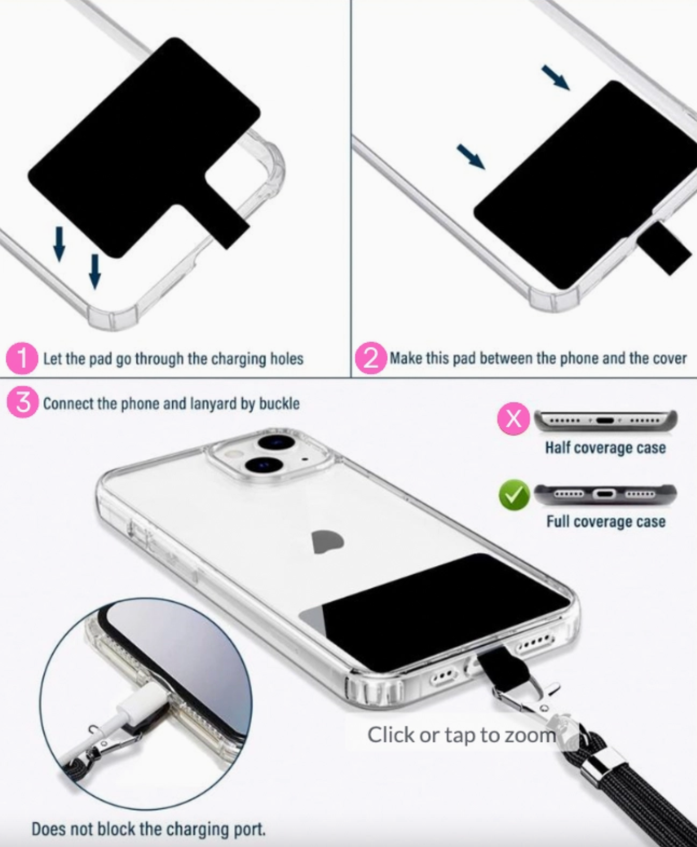 Pastel Phone Candy Chain Lanyard Strap Cross Body