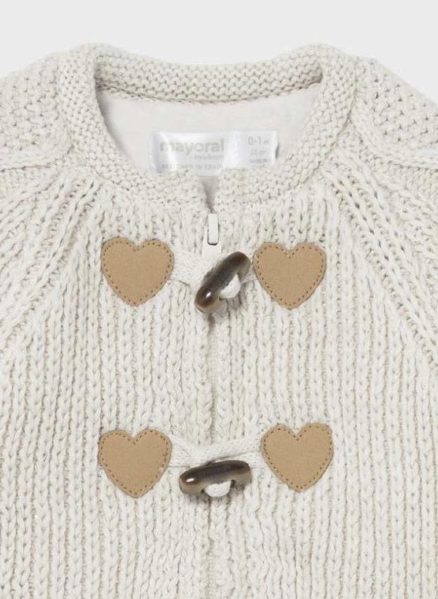 Mayoral Coat w/Zipper & Hat in Milk