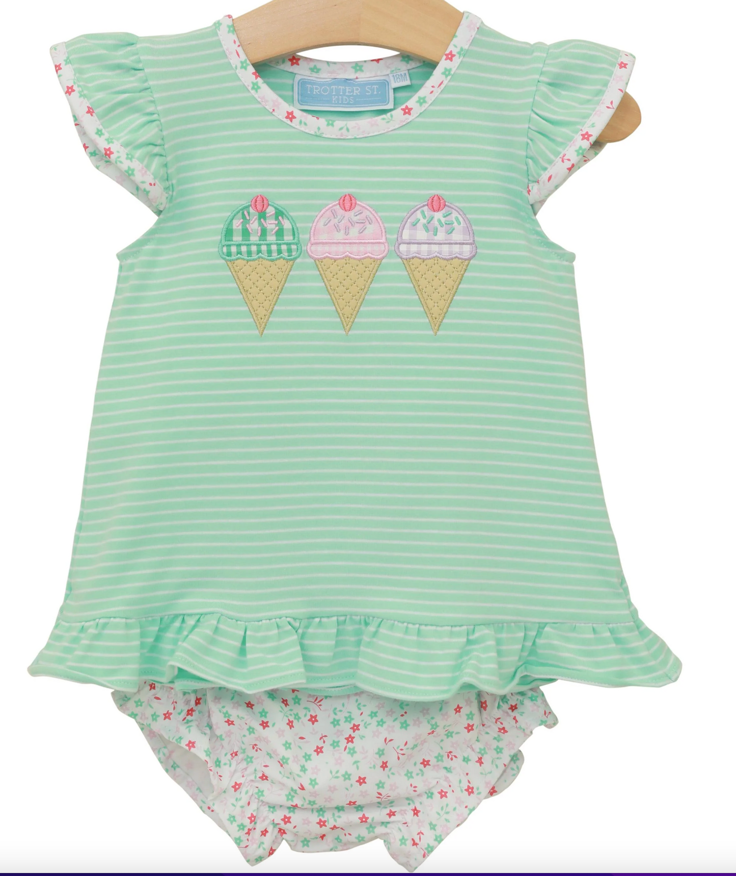 Trotter Street Kids Triple Scoop Flutter Diaper Set