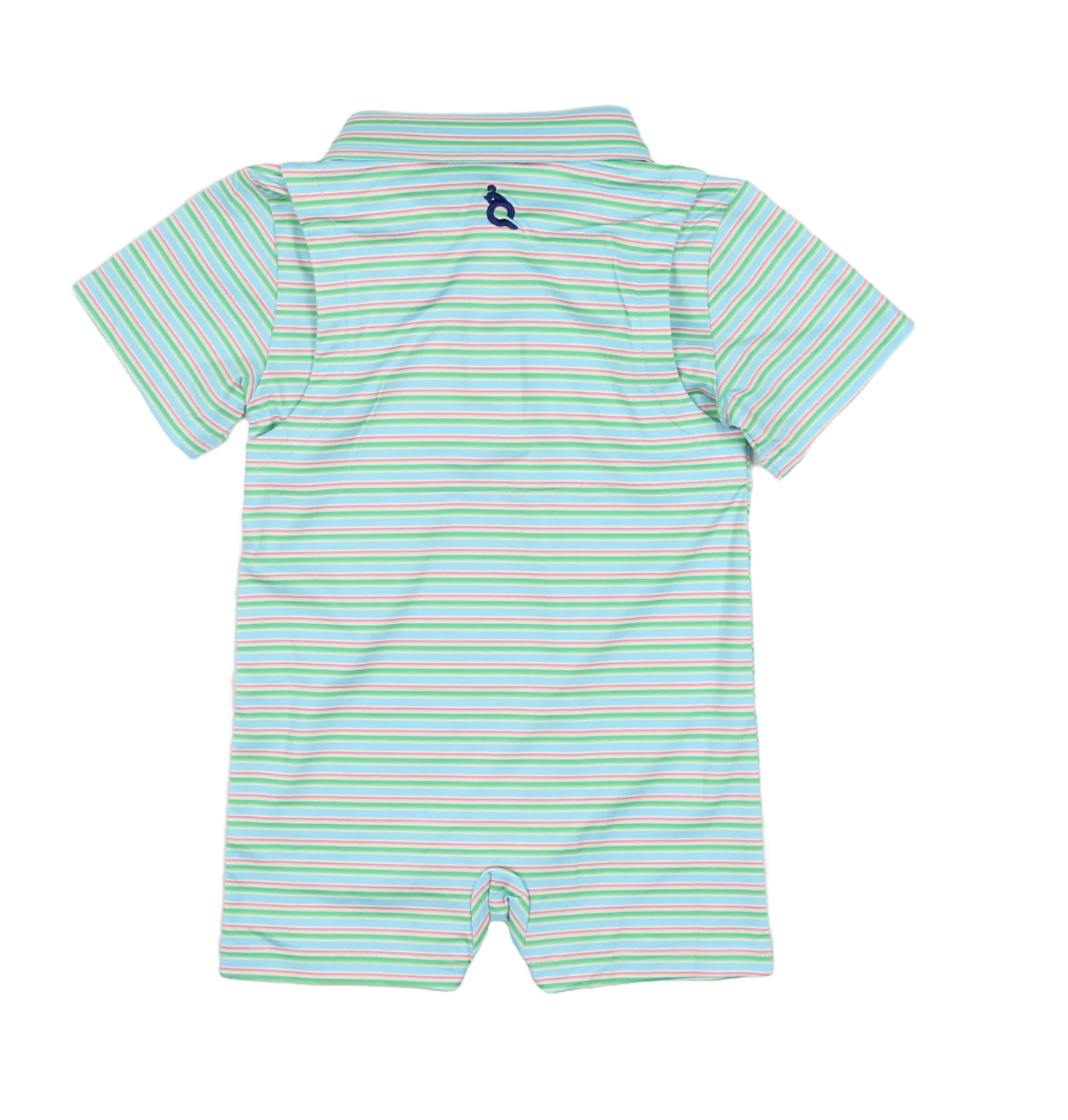 Blue Quail Sherbet Stripe Polo SS Romper