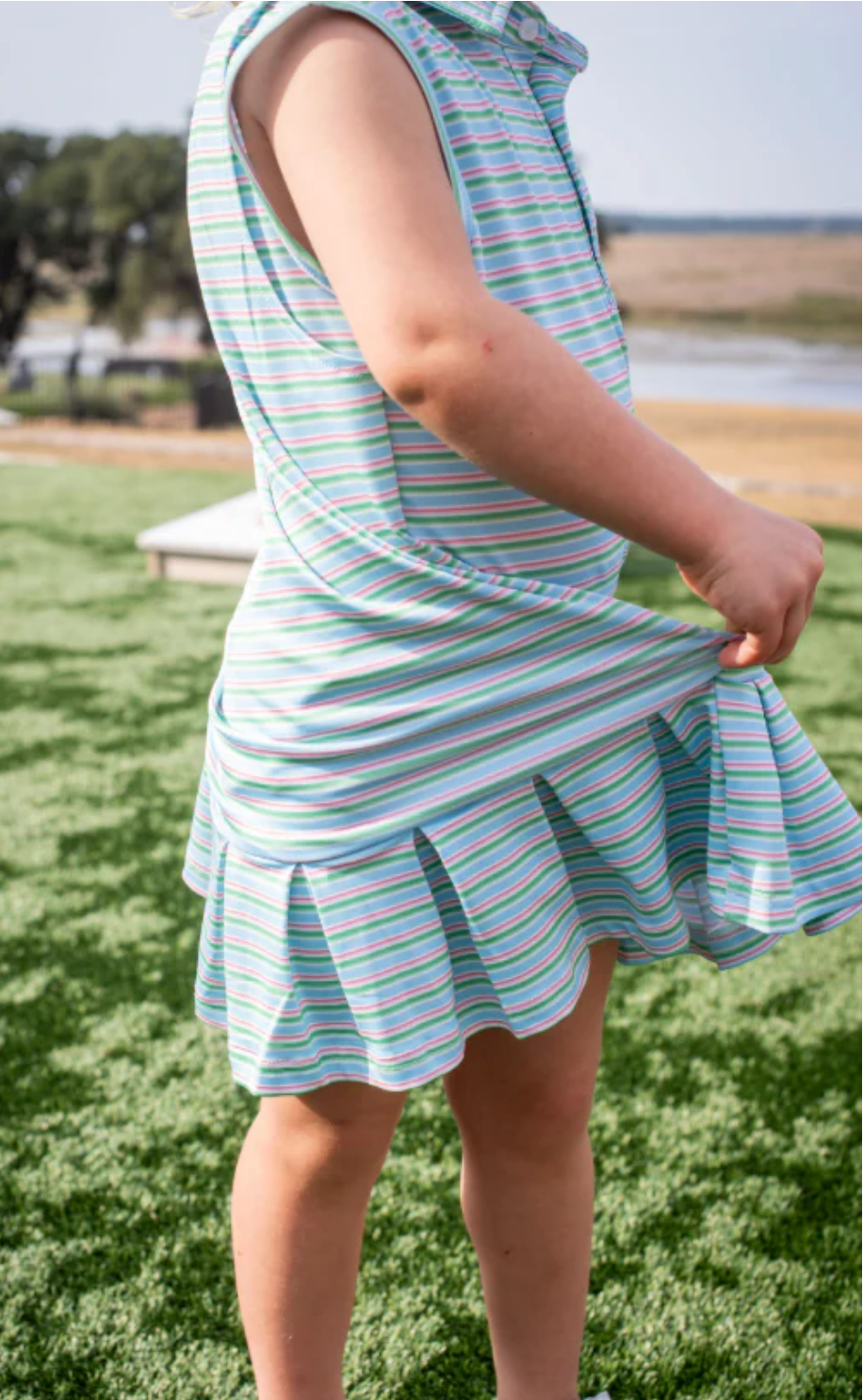Blue Quail Sherbet Stripe SS Polo Dress