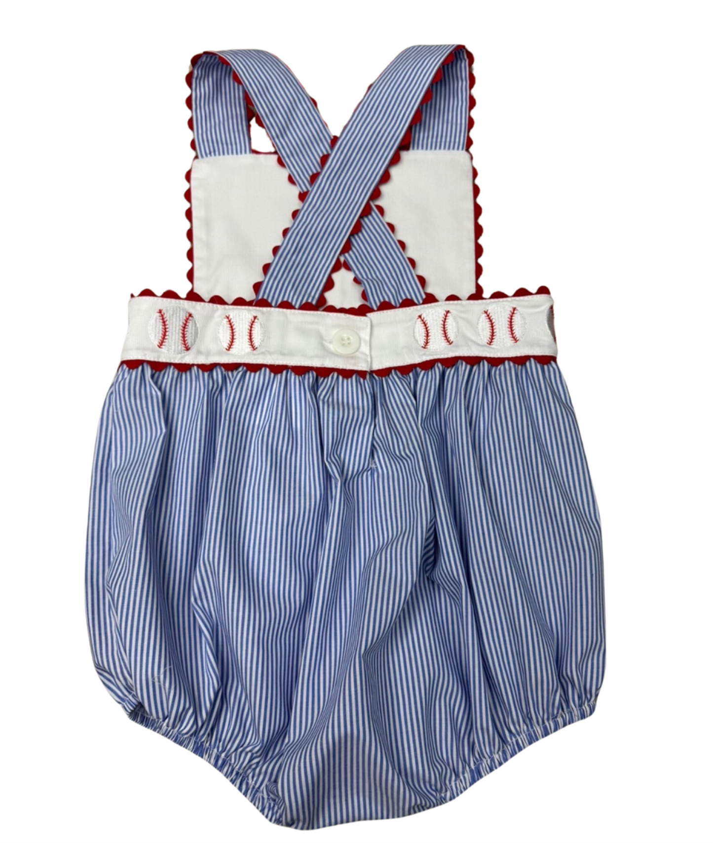 Whimsy Bay Classic Baseball Ric Rac Sunsuit
