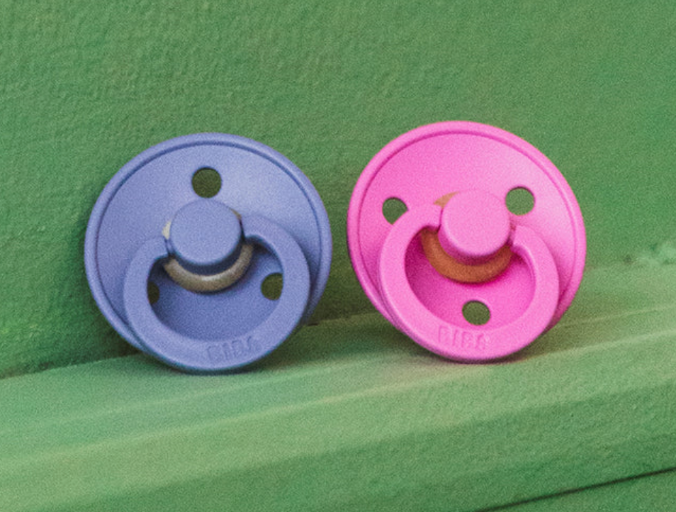BIBS Colour Pacifiers 2 Pack - Bubblegum/Peri