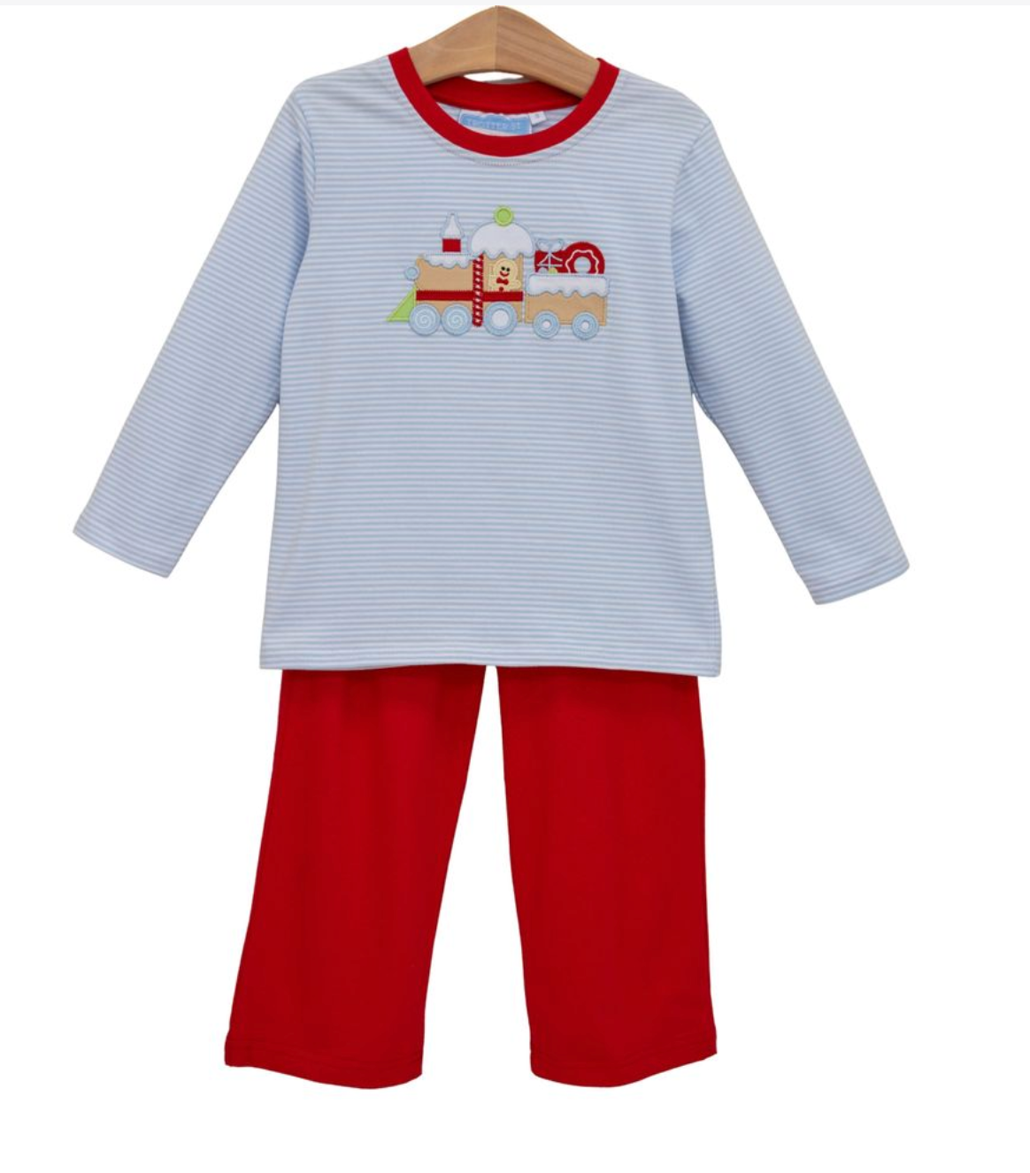 Trotter Street Kids Gingerbread Train Pant Set