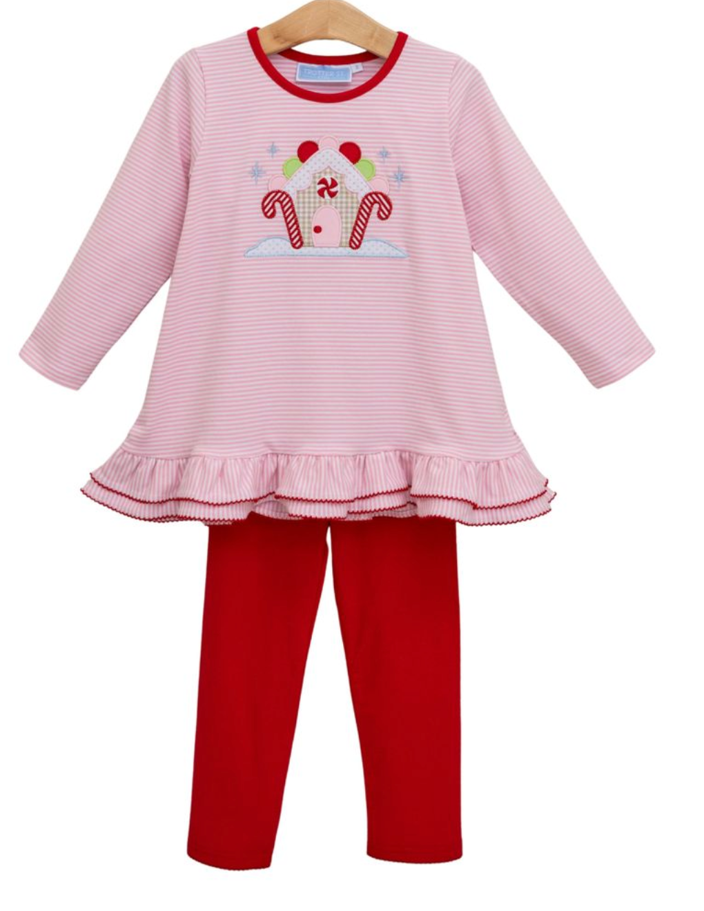 Trotter Street Kids Gingerbread House Pant Set