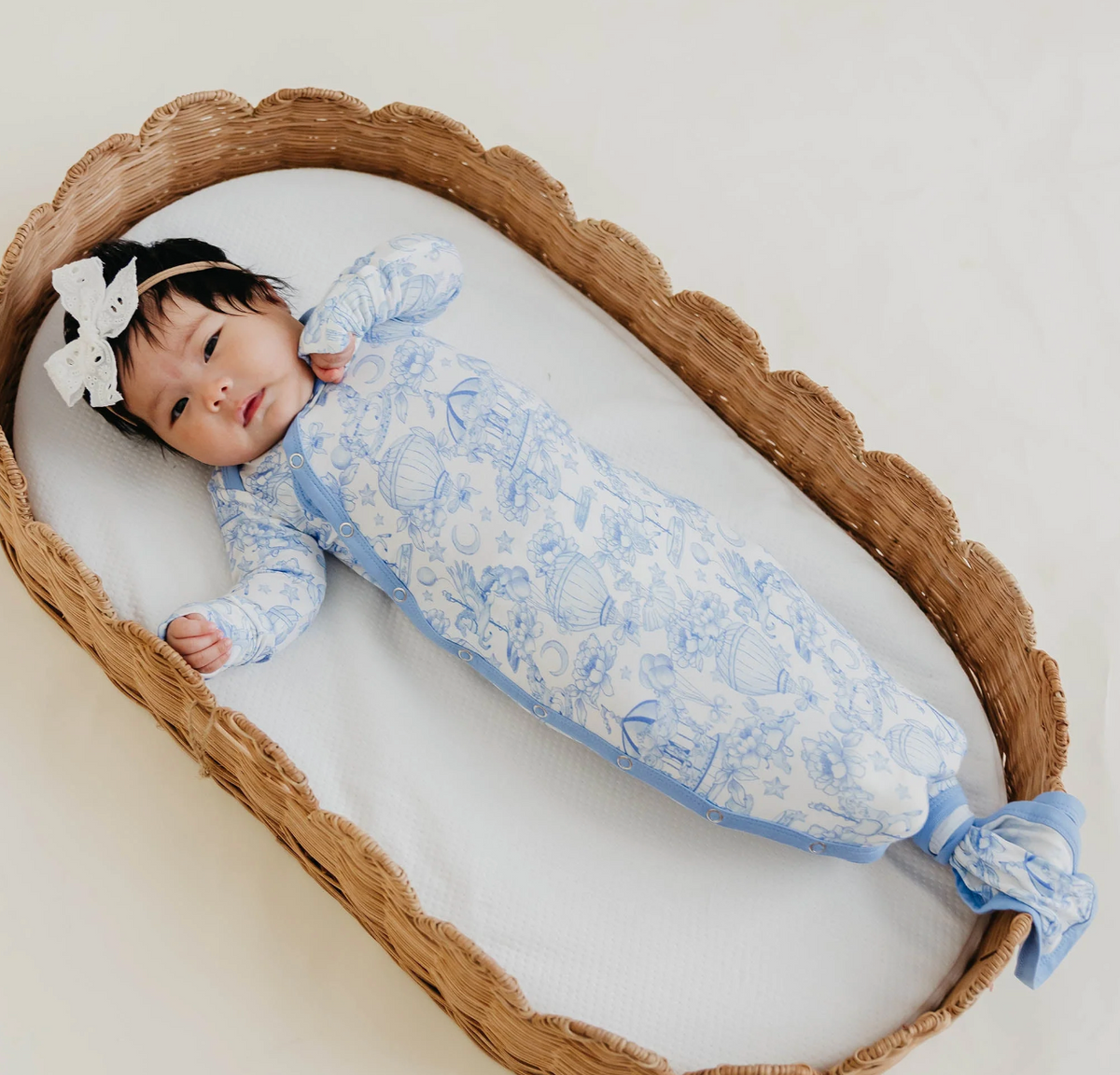 Copper Pearl Vintage Carnival Bamboo Newborn Knotted Gown