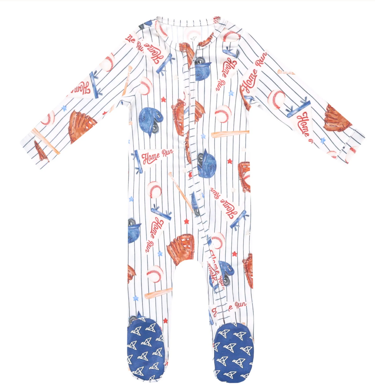 Copper Pearl All Star Zip-Up Footie Pajama