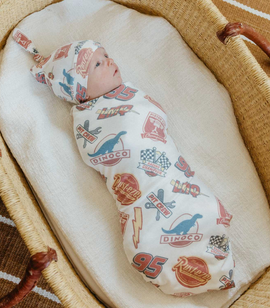 Copper Pearl Disney Pixar Bumper Stickers Knit Swaddle Blanket