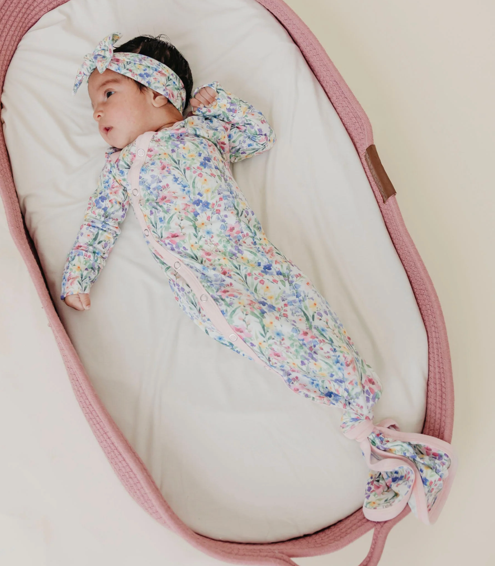 Copper Pearl Josie Newborn Knotted Gown