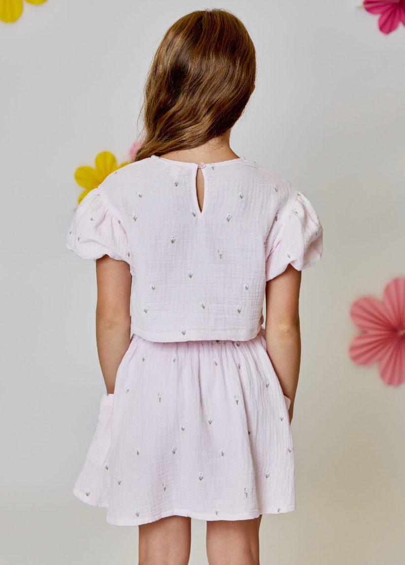 DH Spring Pink Combo Top/Pocket Skort