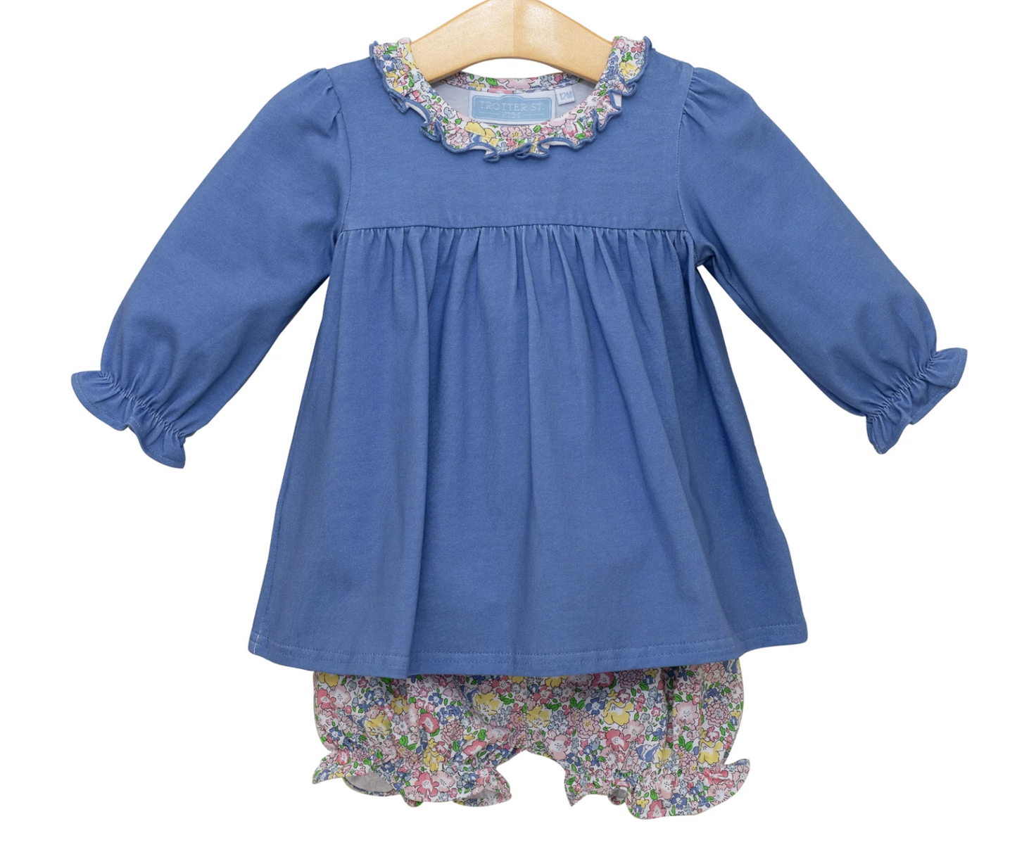 TSK Floral Ruffle Bloomer Set