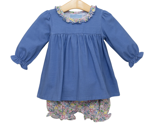Trotter Street Kids Floral Ruffle Bloomer Set
