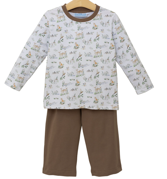 Trotter Street Kids Woodland Friends Pants Set