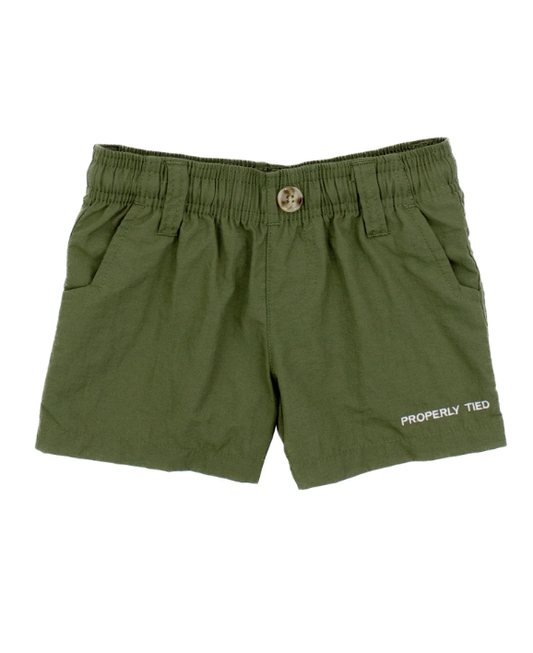 Properly Tied Boys Mallard Short Olive