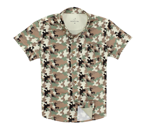 Properly Tied Sportsman Field Shirt Delta Woodland Camo