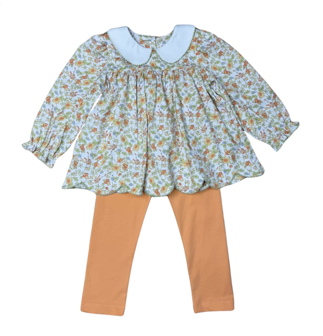 Whimsy Bay Kids Fields of Fall Collared Pant Set